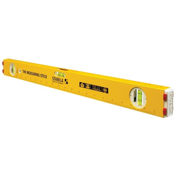 Stabila 24 in. & 3 Vial Type 80A-2 Aluminum Measuring Stick Box Frame Level 2893352